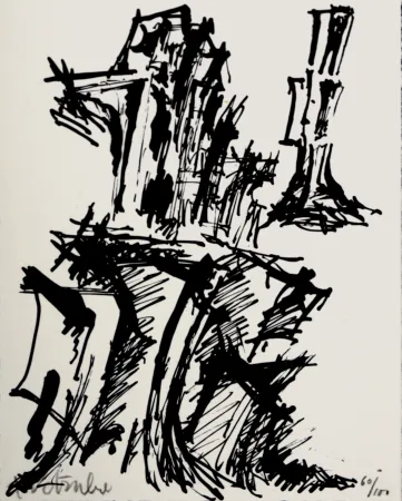 Litografia Wotruba - Composition, 1967 - Hand-signed!