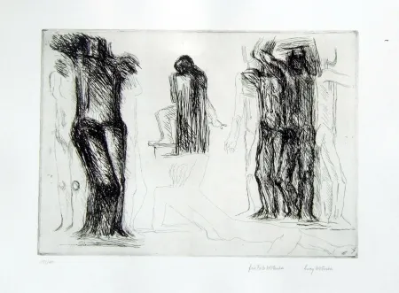 Incisione Wotruba - Omaggio a Michelangelo