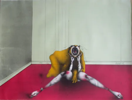 Litografia Wunderlich - La Belle et la Bete