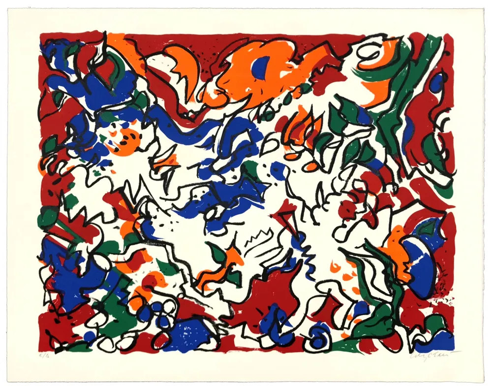 Litografia Wyckaert - Carnaval Barbare