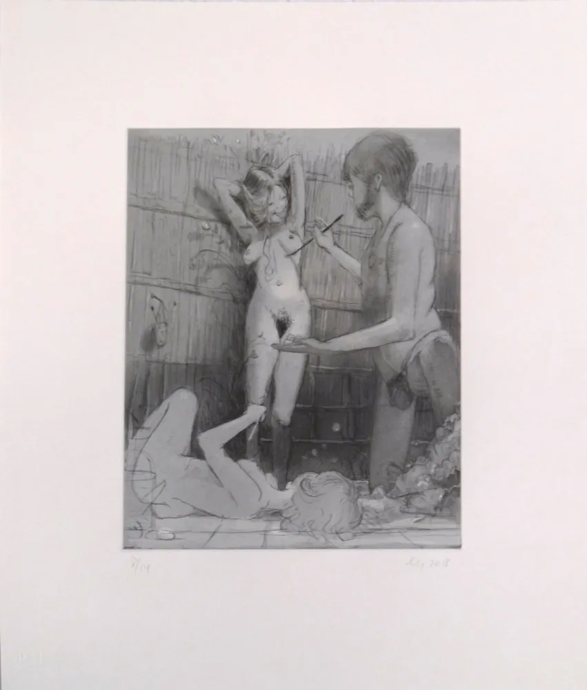 Incisione Yuskavage - Art Students