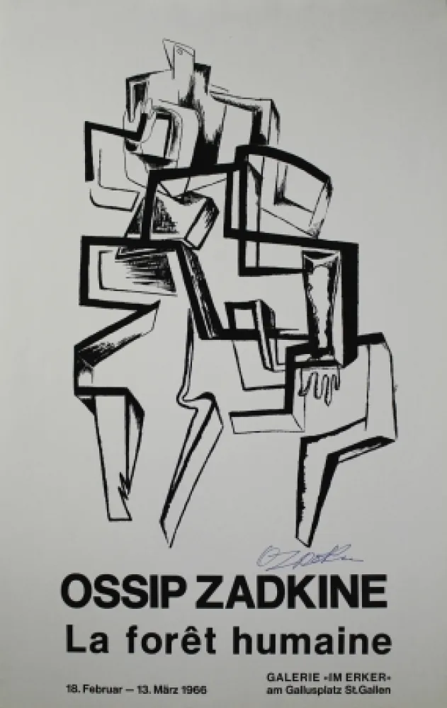 Litografia Zadkine - La forêt humaine