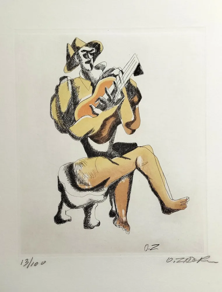 Acquaforte Zadkine - Le Guitariste