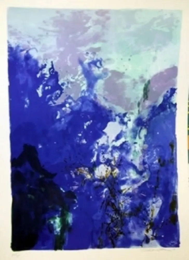 Litografia Zao - COMPOSITION BLEUE