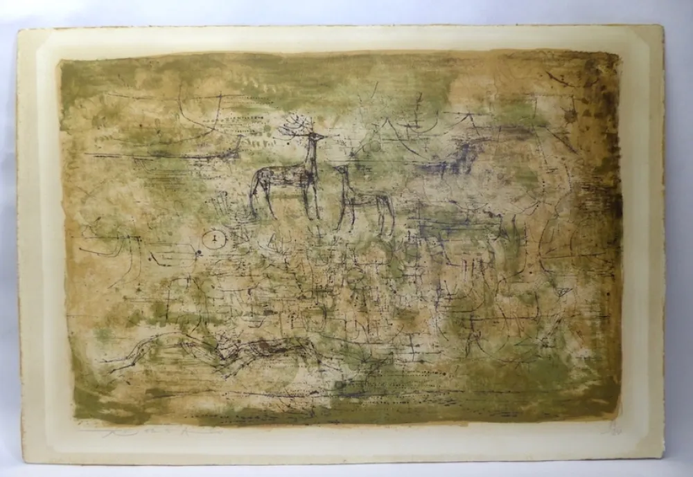 Litografia Zao - Les cerfs