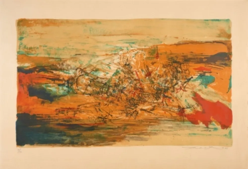 Litografia Zao - Lithograph, 1973 