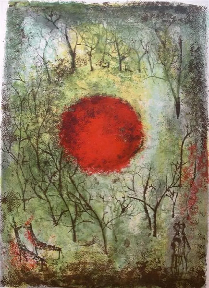 Litografia Zao - Soleil Rouge