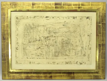 Incisione Zao - Zao Wou-Ki 趙無極 (1920–2013) – Flore et Faune – Etching on paper – 1951