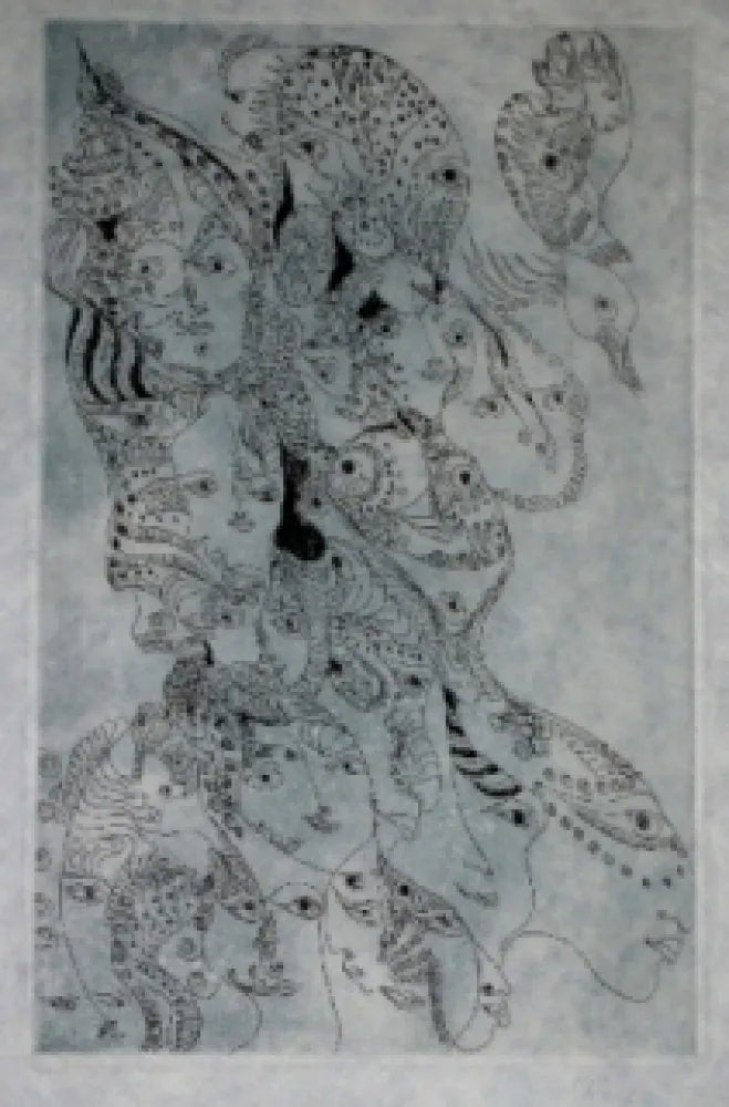 Incisione Zurn - Oracles et spectacles