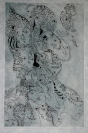 Incisione Zurn - Oracles et spectacles