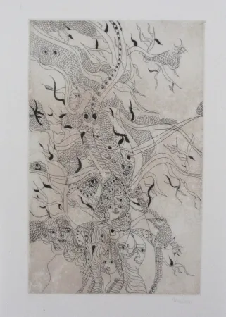 Acquaforte E Acquatinta Zurn - Oracles et spectacles Pl.6