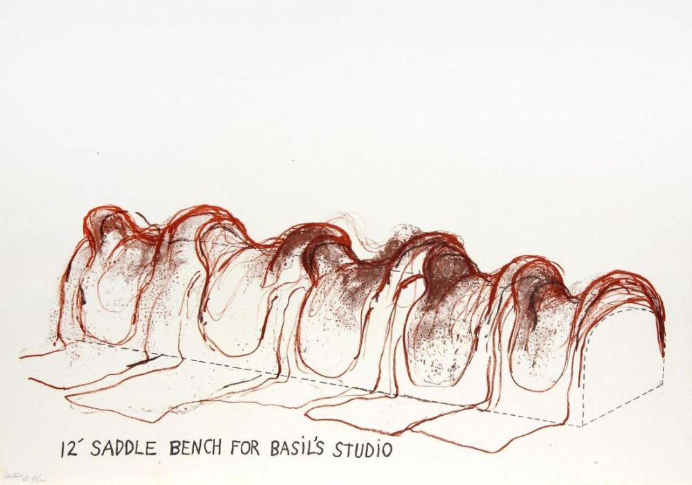 Litografia Dine - 12' Saddle Bench for Basil's Studio