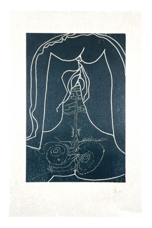 Incisione Su Legno Müller - 13 FOIS ELLE ET MOI - BORNE