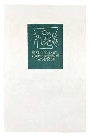 Incisione Su Legno Müller - 13 FOIS ELLE ET MOI - COLOPHON II