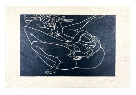Incisione Su Legno Müller - 13 FOIS ELLE ET MOI - PAZZO