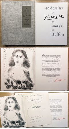 Libro Illustrato Picasso - 40 DESSINS DE PICASSO EN MARGE DU BUFFON. Exemplaire signé par Picasso