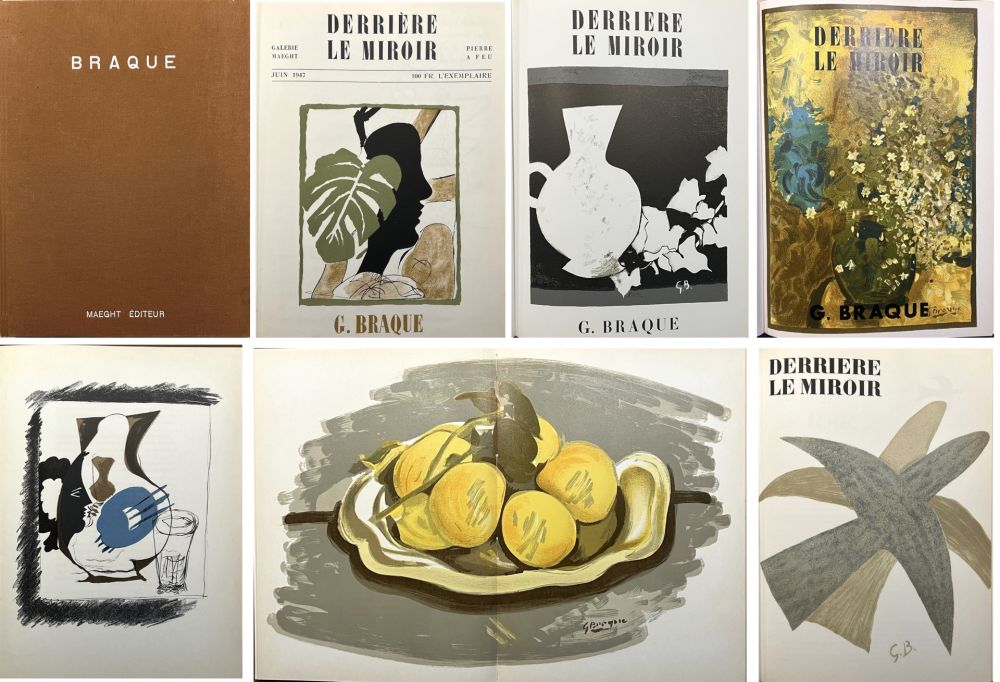 Libro Illustrato Braque - 5 DERRIÈRE LE MIROIR BRAQUE. 12 LITHOGRAPHIES (1947-1956)