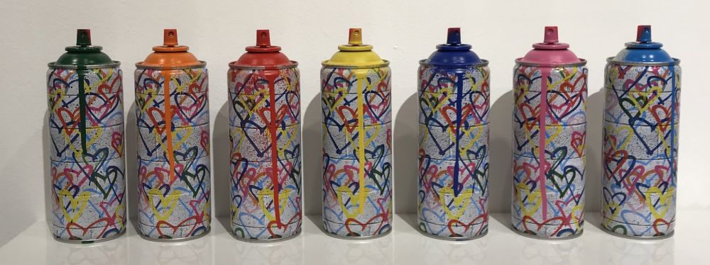 Non Tecnico Mr. Brainwash - 7 Heart Spray Cans