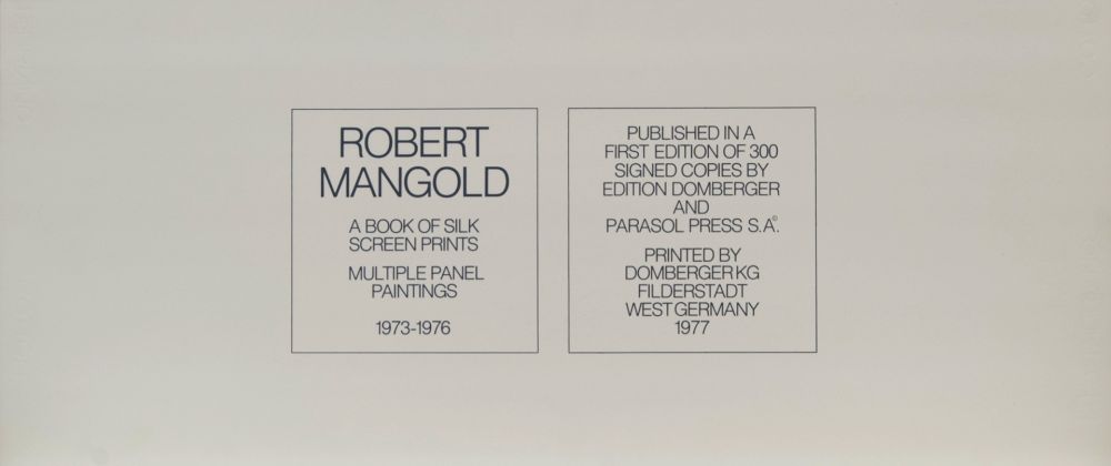 Serigrafia Mangold - A book of silkscreen prints