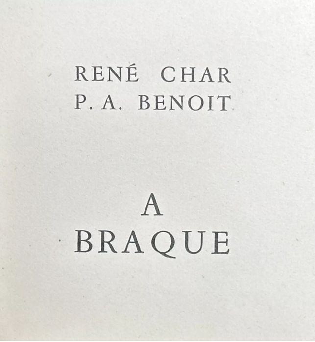 Libro Illustrato Braque - A BRAQUE