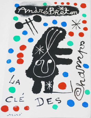 Libro Illustrato Miró - A. Breton. LA CLÉ DES CHAMPS. Couverture originale, édition originale (1953)