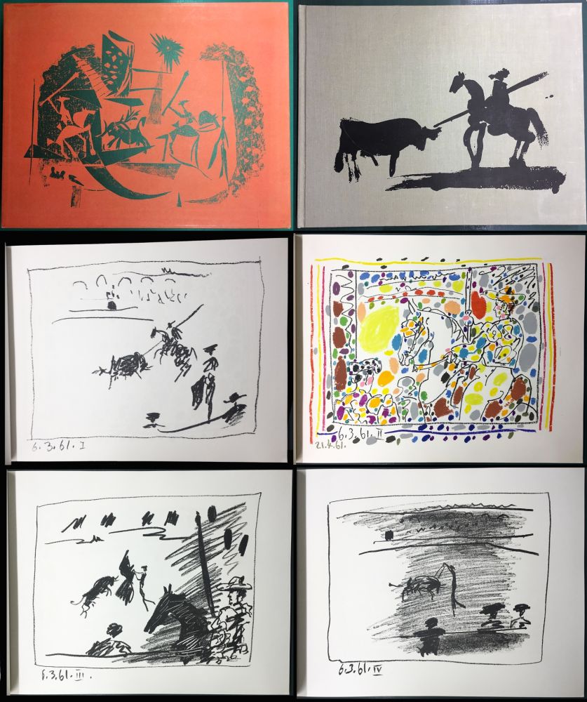 Libro Illustrato Picasso - A LOS TOROS avec Picasso. 4 lithographies originales (1961)
