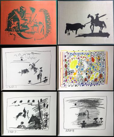 Libro Illustrato Picasso - A LOS TOROS avec Picasso. 4 lithographies originales (1961)