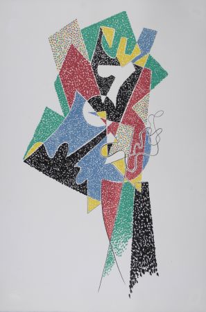 Litografia Severini - Abstract Composition
