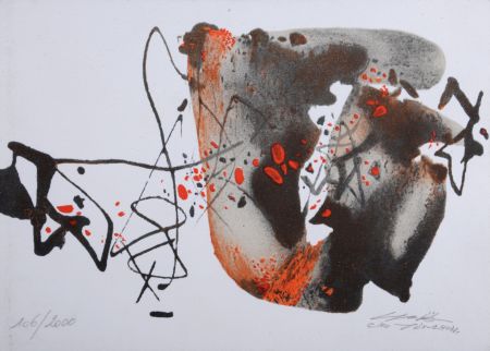 Litografia Chu Teh Chun  - Abstract Composition
