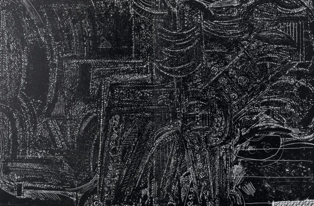 Litografia Luginbühl - Abstract Composition,1964