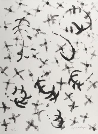 Litografia Tobey - Abstract Composition, 1972 - Hand-signed
