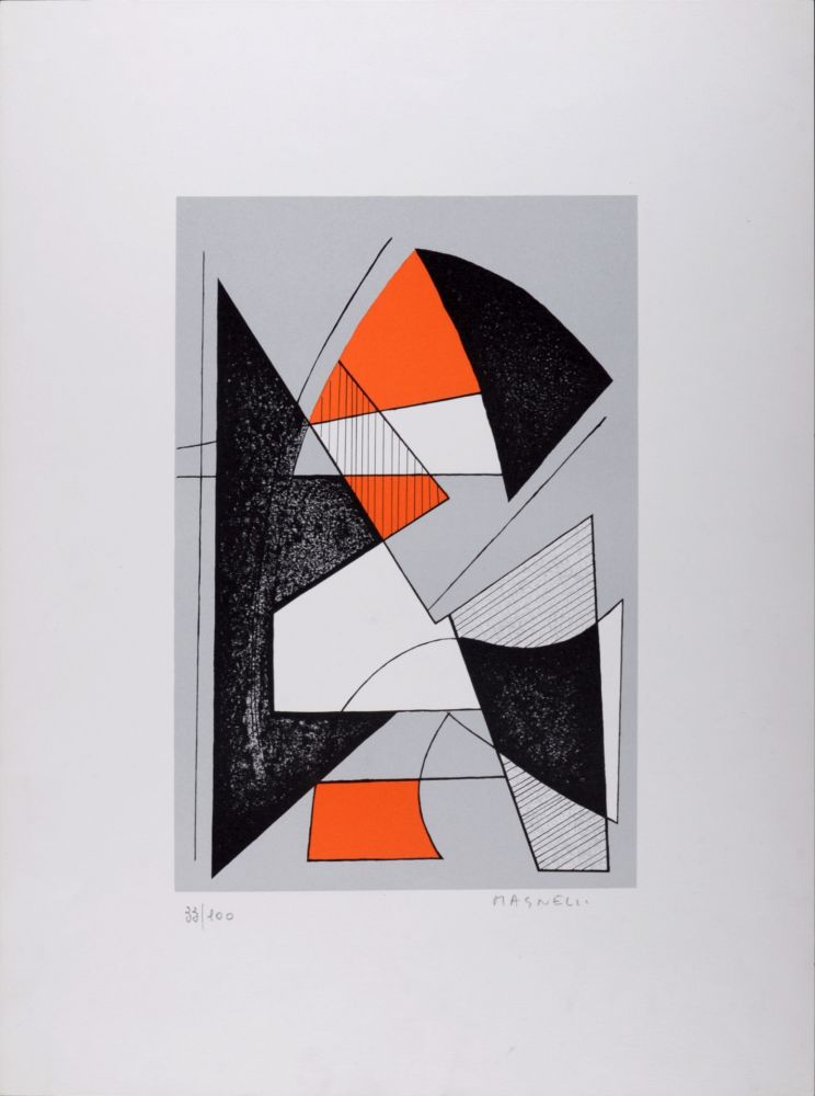 Litografia Magnelli - Abstract composition, c. 1960s - Hand-signed!
