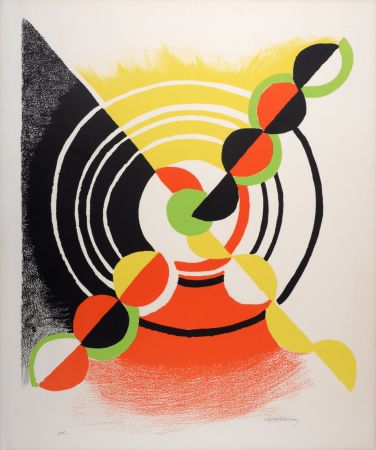 Litografia Delaunay - Abstract Composition, c. 1969 - Hand-signed