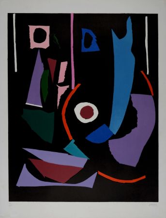 Litografia Lanskoy - Abstract Composition, c. 1970 - Hand-signed