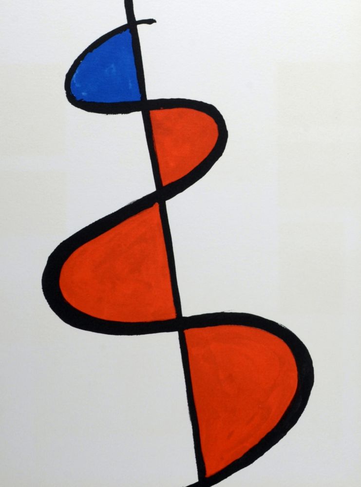 Litografia Calder - Abstract composition, Retrospektive 1973