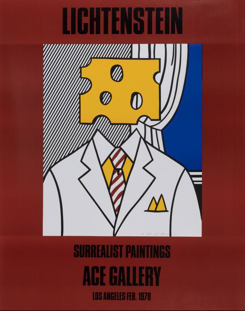 Litografia Lichtenstein - Ace Gallery, 1978 -  Extra-large size (Hand-signed!)