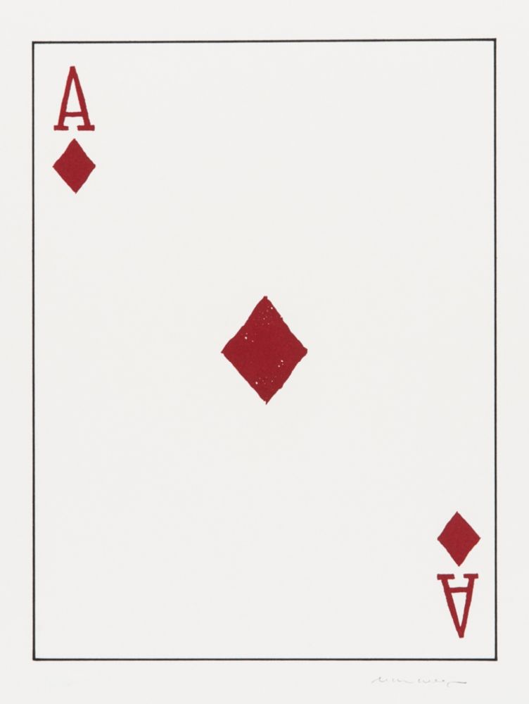 Litografia Wegman - Ace of Diamonds