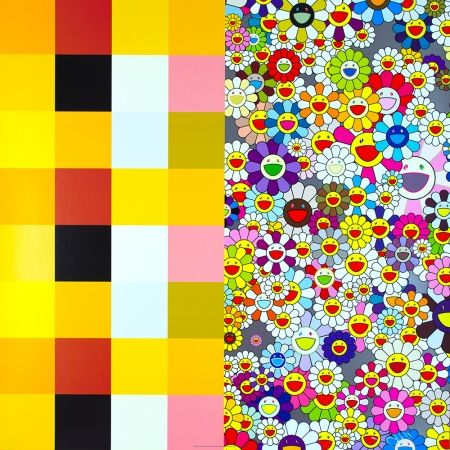 Litografia Murakami - Acupuncture / Flowers (Checkers)