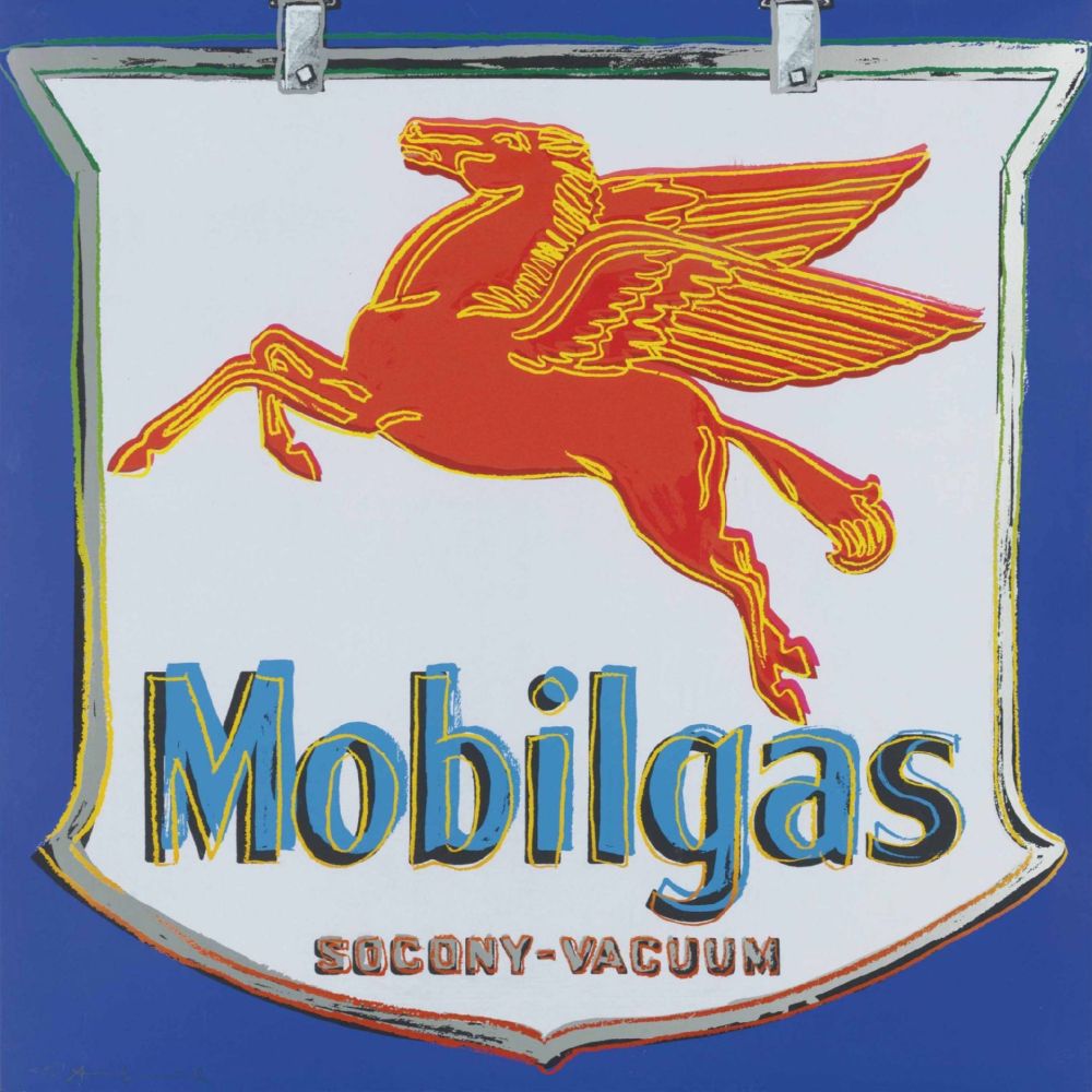 Serigrafia Warhol - Ads : Mobilgas, 1985