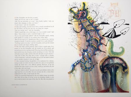 Rotocalcografia Dali - Advice from a caterpillar, Alice's Adventures in Wonderland,1969