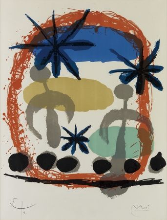 Litografia Miró - Affiche De l'Exposition Constellations