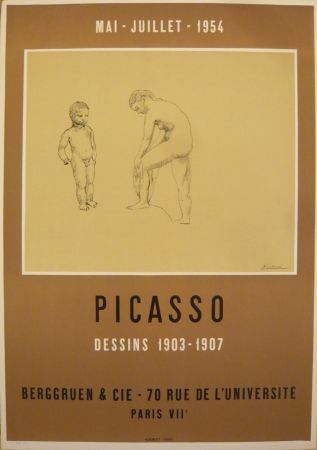 Manifesti Picasso - Affiche exposition dessins 1903-1907 galerie Berggruen
