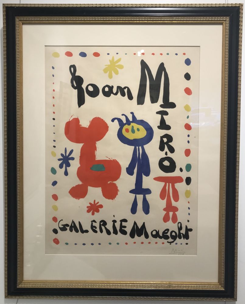 Litografia Miró - Affiche Exposition (Galerie Maeght)