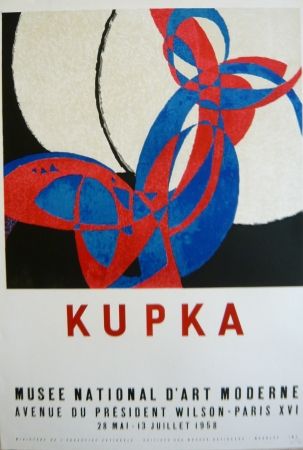 Litografia Kupka - Affiche exposition Musée d'art moderne