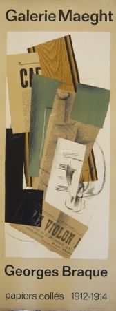 Manifesti Braque - Affiche exposition papiers collés galerie Maeght 