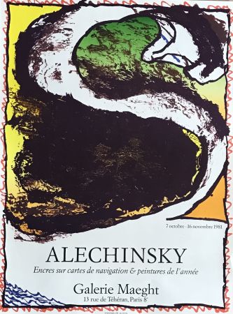 Litografia Alechinsky - Affiche lithographique d'exposition