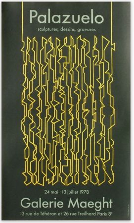 Manifesti Palazuelo - Affiche lithographique originale de la Galerie Maeght 1978.