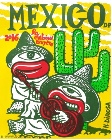 Litografia Di Rosa - Affiche Mexico