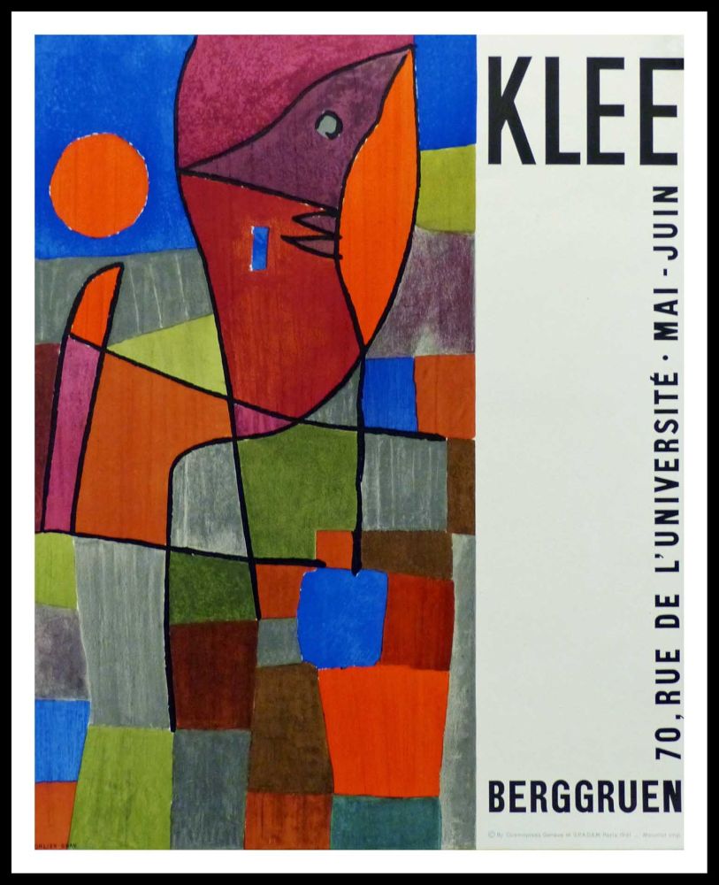 Litografia Klee - Affiche originale Exposition Berggruen - Paul KLEE