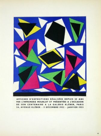 Litografia Matisse - Affiches D'Expositions
